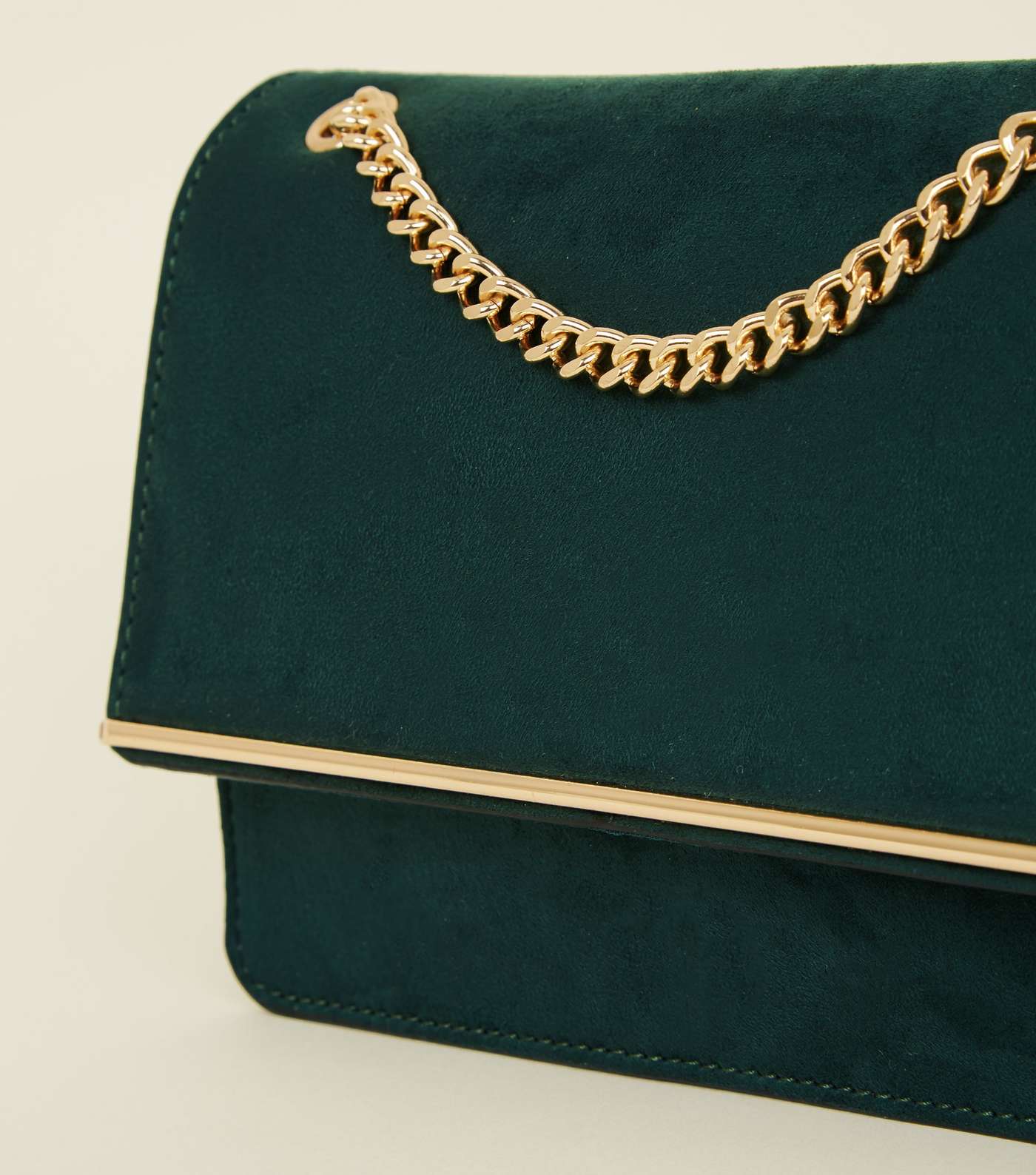 Dark Green Chain Strap Shoulder Bag Image 4