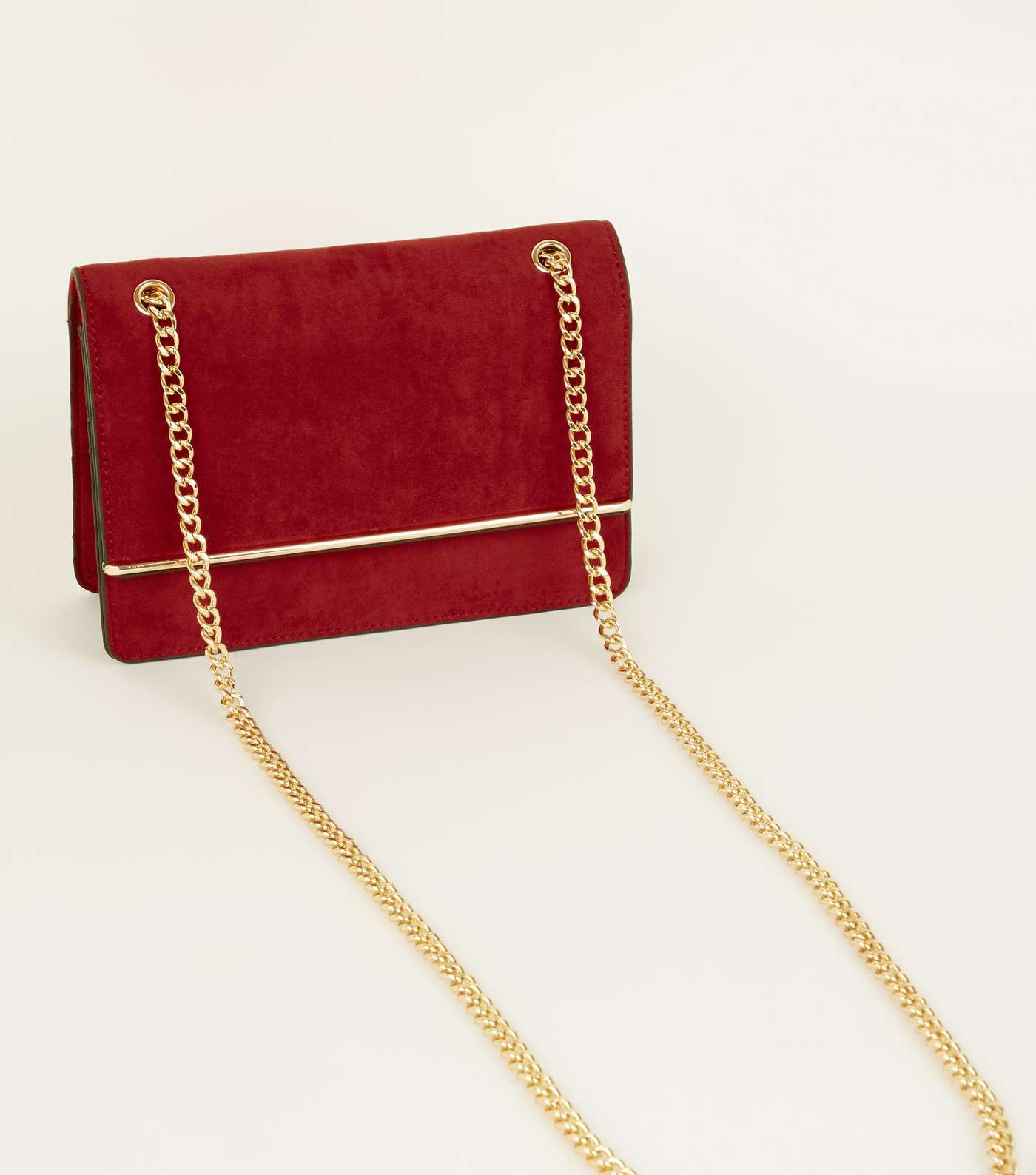 Burgundy Chain Strap Shoulder Bag Image 3