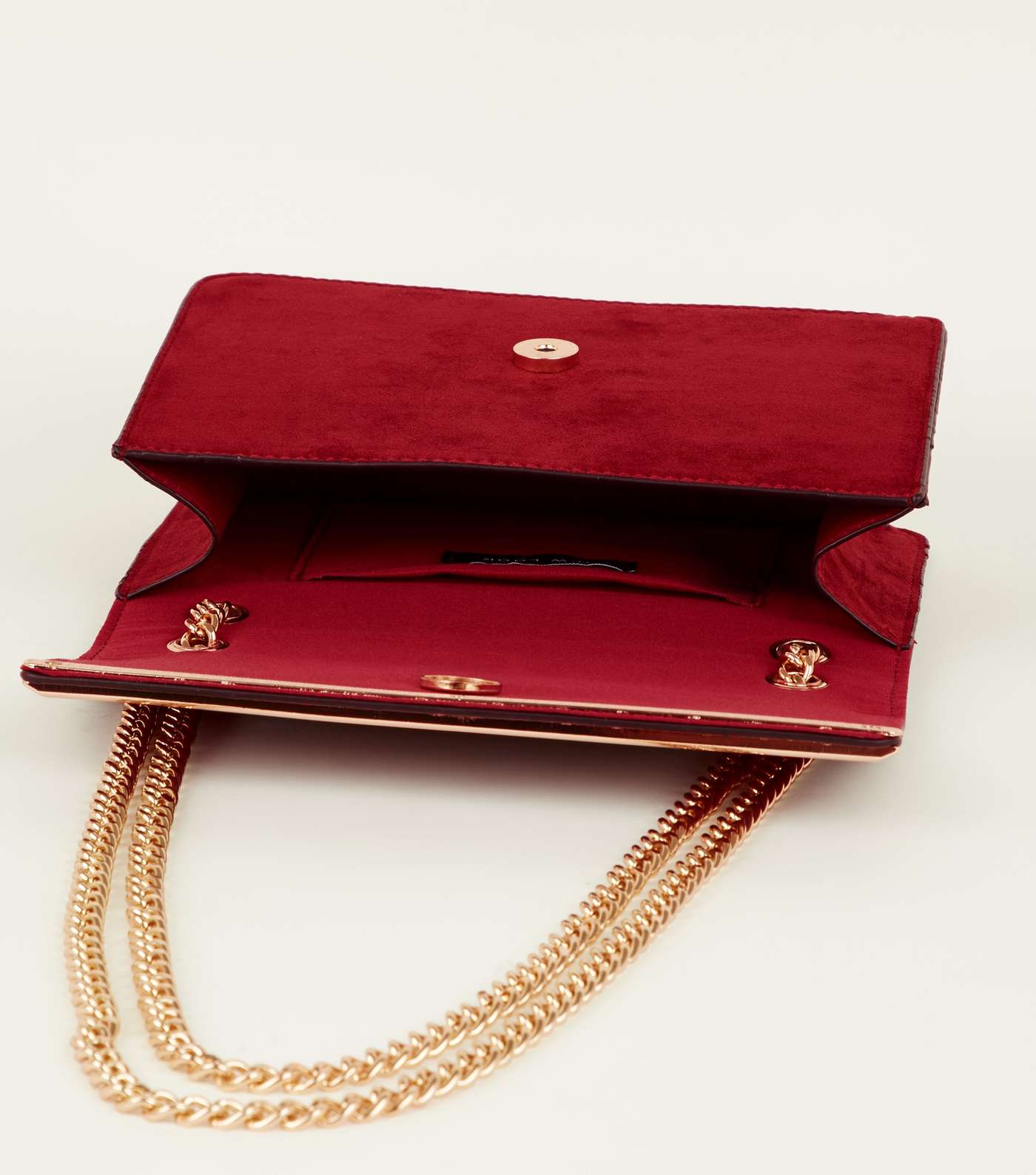 Burgundy Chain Strap Shoulder Bag Image 5
