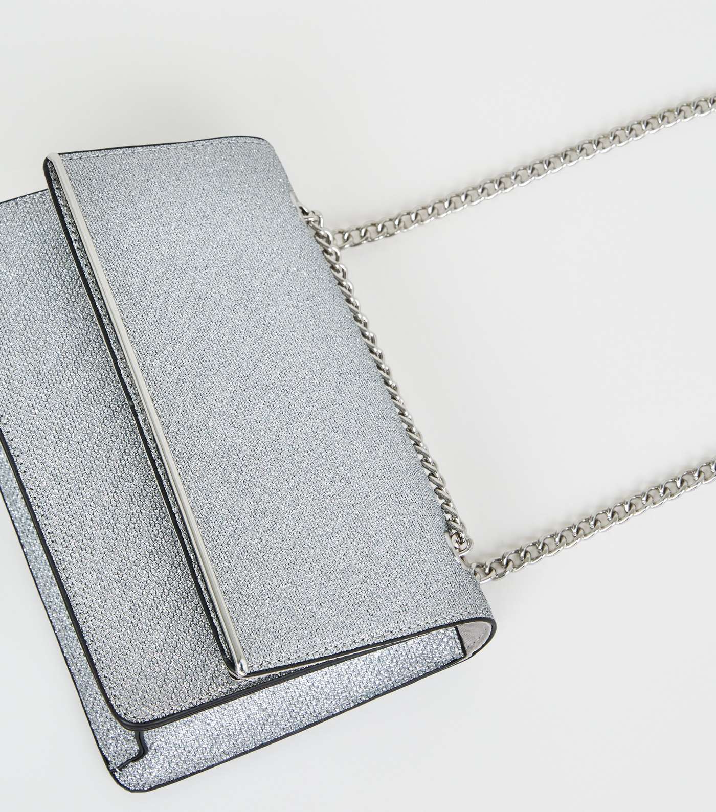 Silver Chain Strap Shoulder Bag Image 4