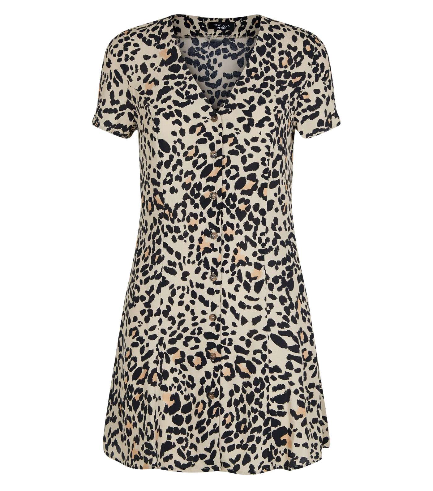 Petite Brown Leopard Print Tea Dress Image 4