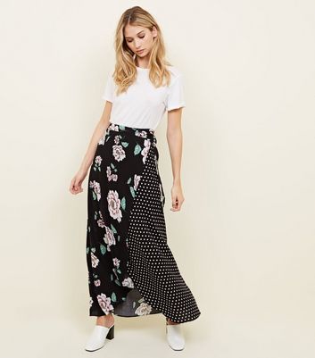 new look black maxi skirt