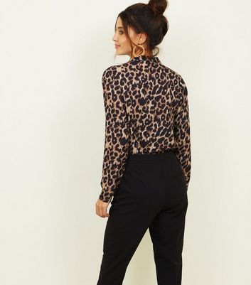 leopard print wrap bodysuit