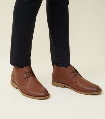 mens tan leather desert boots