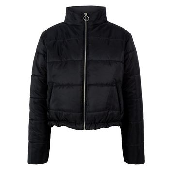 girls black bubble jacket