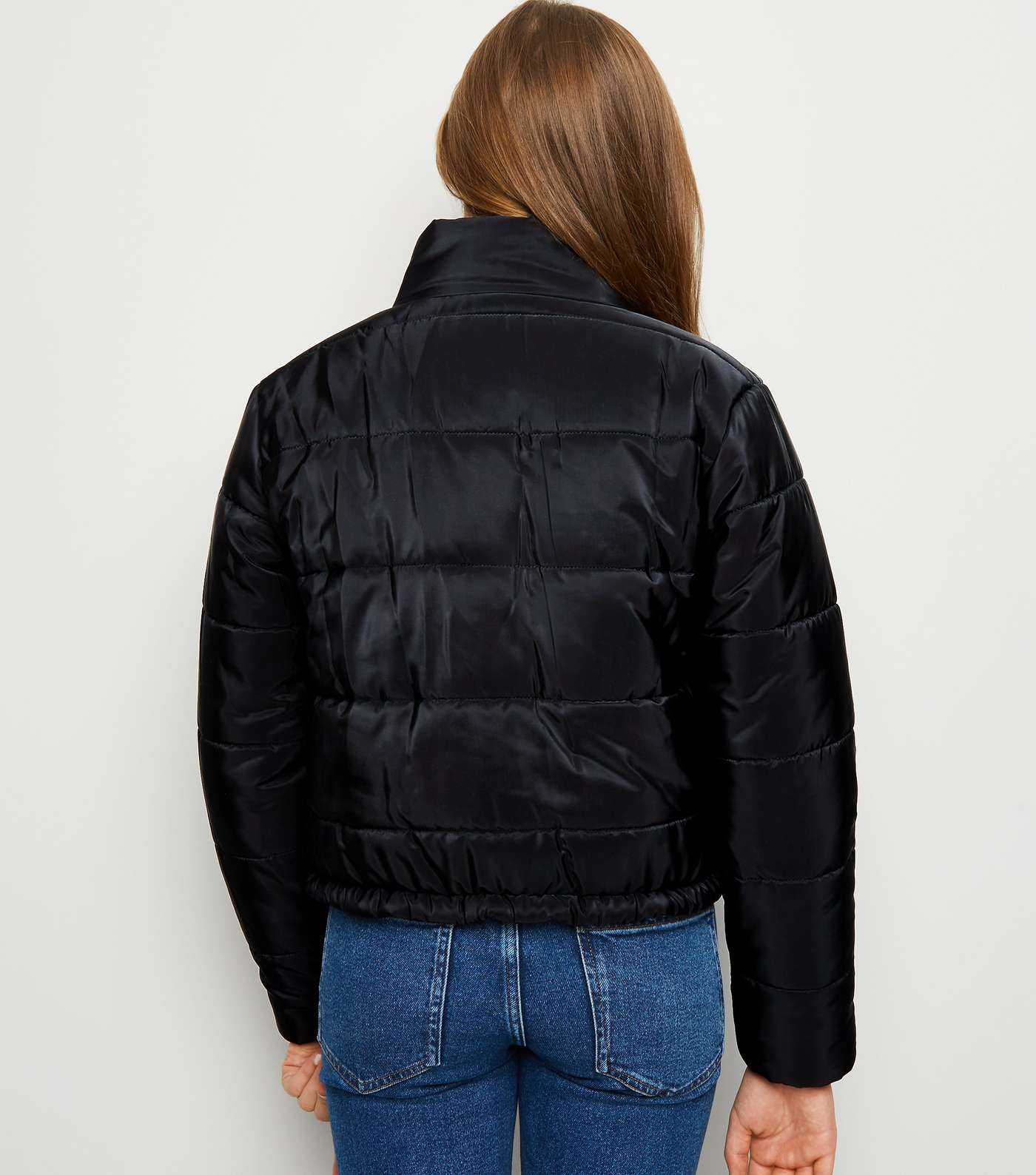 Girls Black Puffer Jacket  Image 3