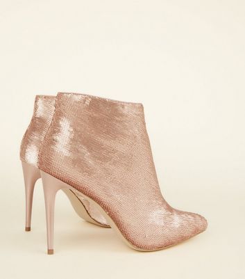 rose gold wedge boots