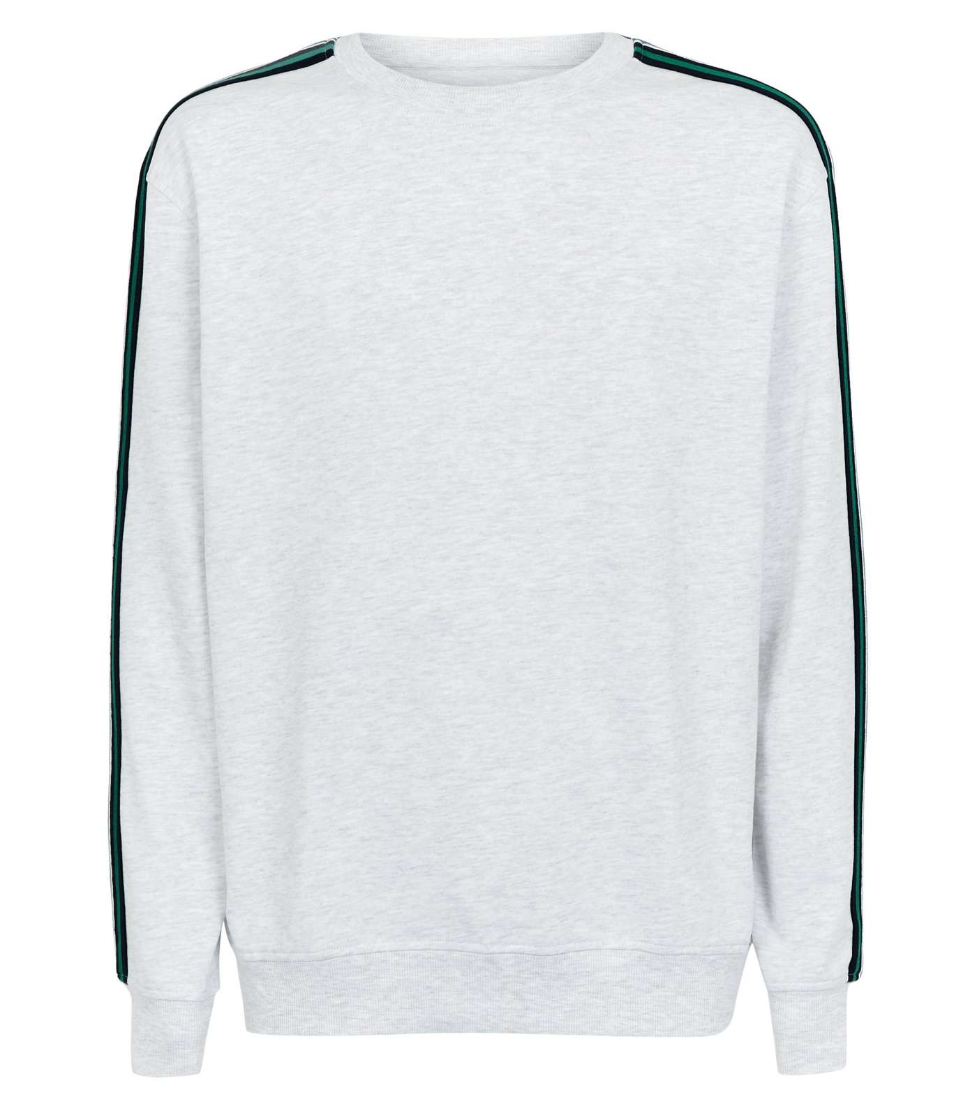 Grey Marl Side Stripe Sleeve Sweatshirt Image 4