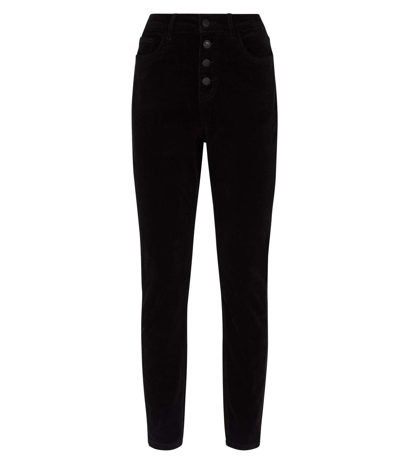 Black Corduroy High Rise Super Skinny Dahlia Jeans Image 4