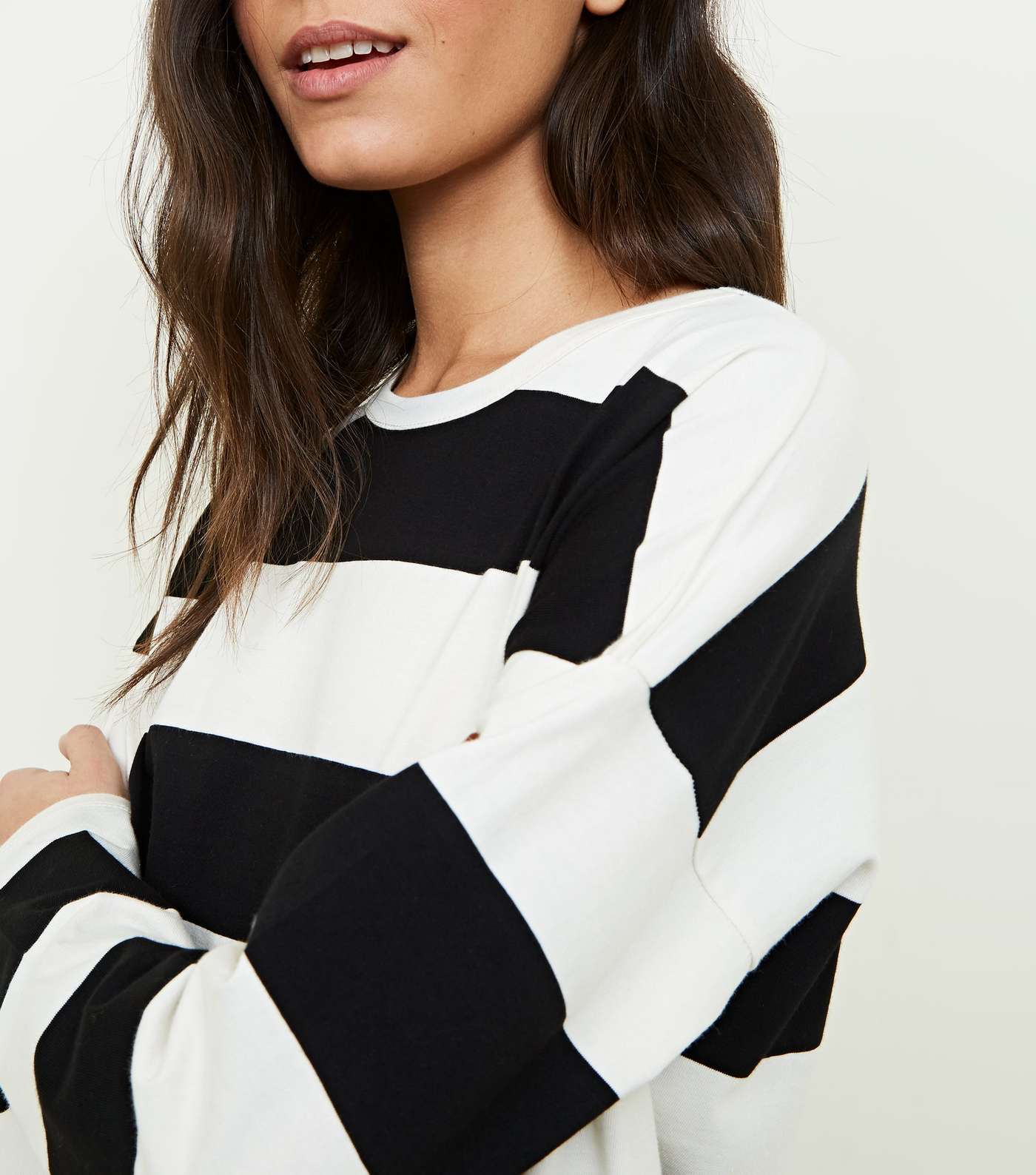 Off White Stripe Slouchy Rugby Top Image 5