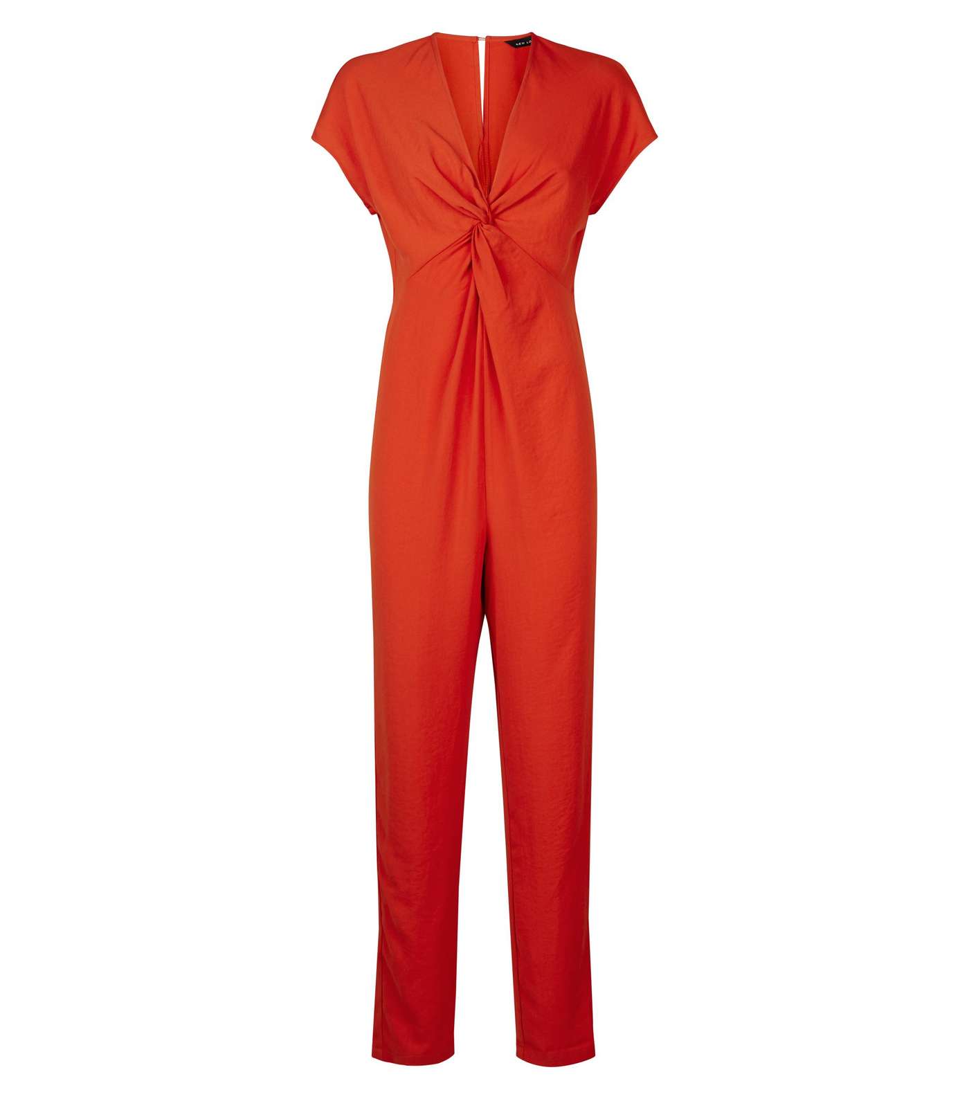 Orange Twist Front Jumpsuit Image 3