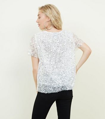 petite sequin tops