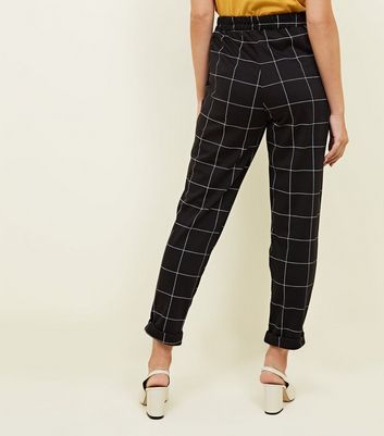 Pantalon noir 2025 a carreaux femme