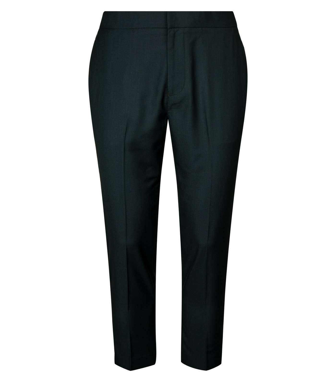Dark Green Piped Slim Fit Trousers Image 4