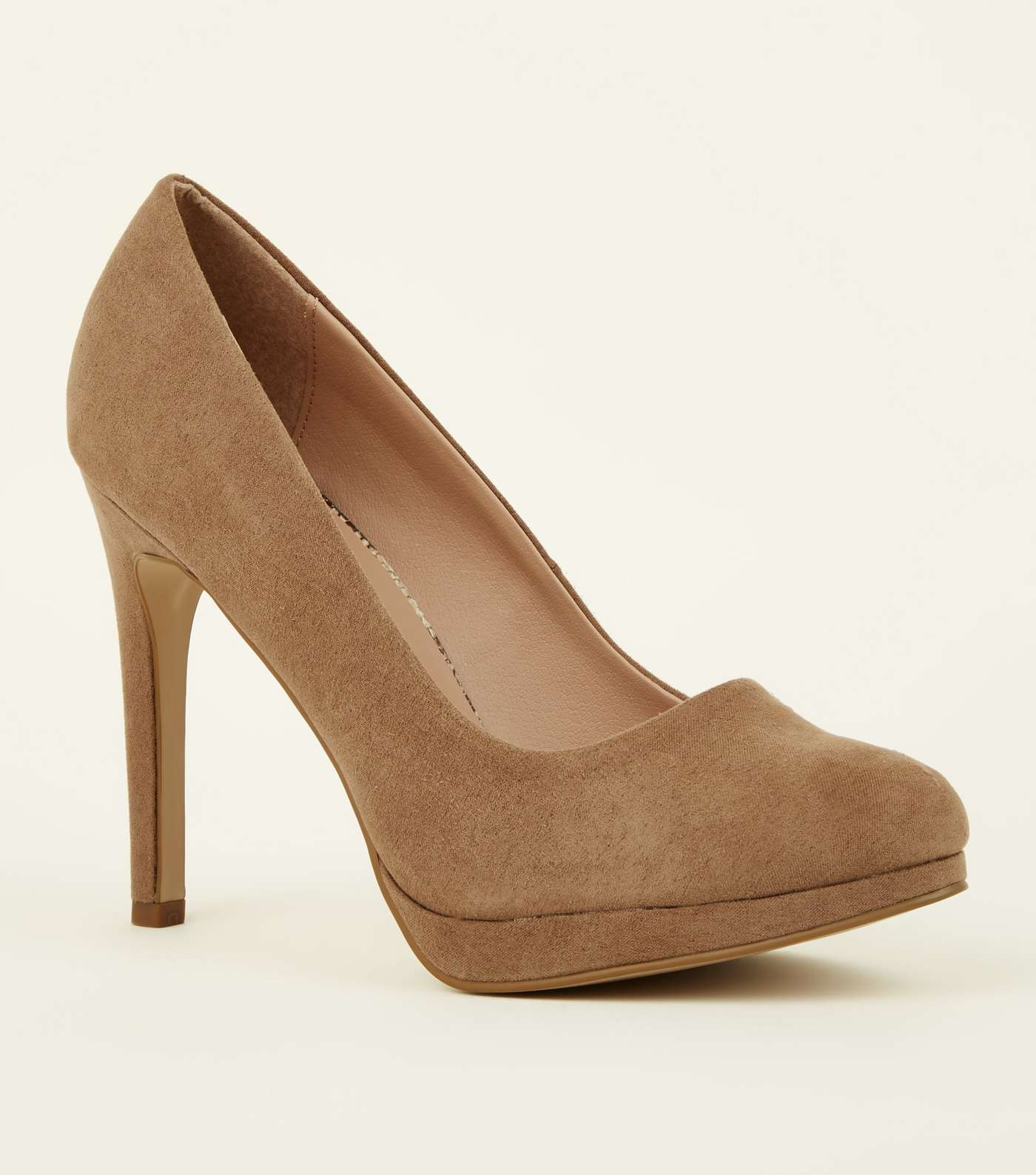 Light Brown Suedette Faux Snake Lined Courts