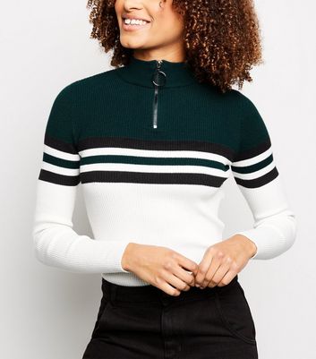 womens zip neck jumper