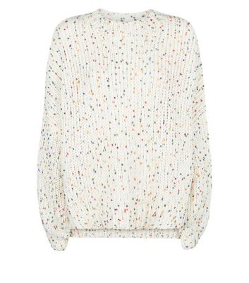 slouchy white jumper