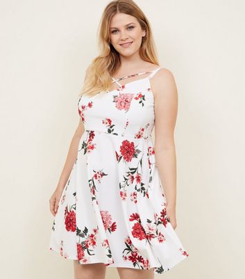 new look white skater dress