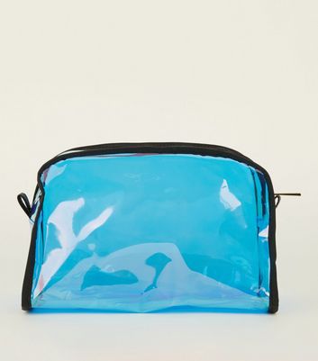 clear blue purse