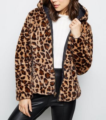 reversible leopard print coat