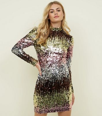 new look sequin bodycon dress