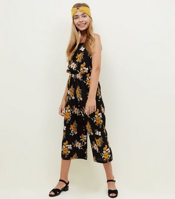 black and mustard jumpsuit
