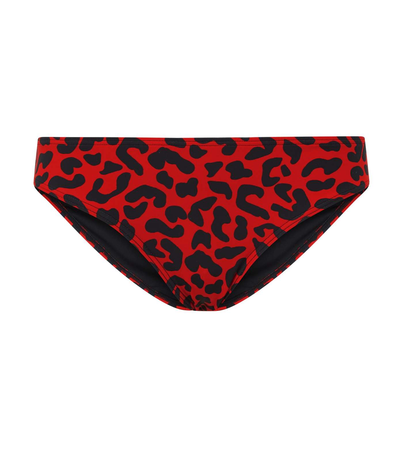 Red Leopard Print Hipster Bikini Bottoms Image 4