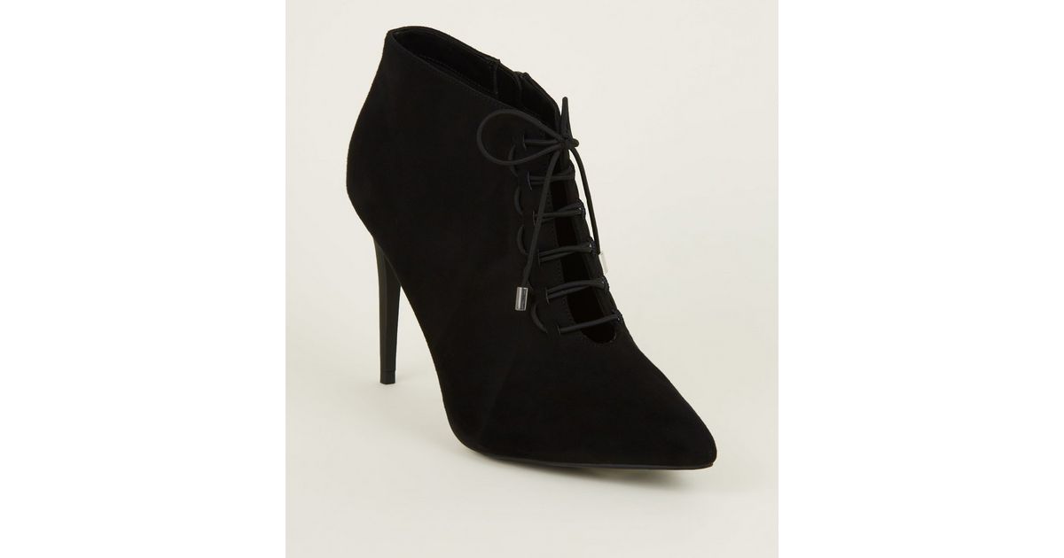 suedette lace up boots