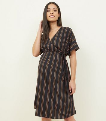 new look black and white striped dress
