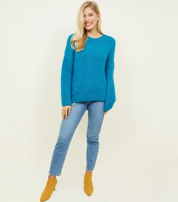 turquoise knitwear