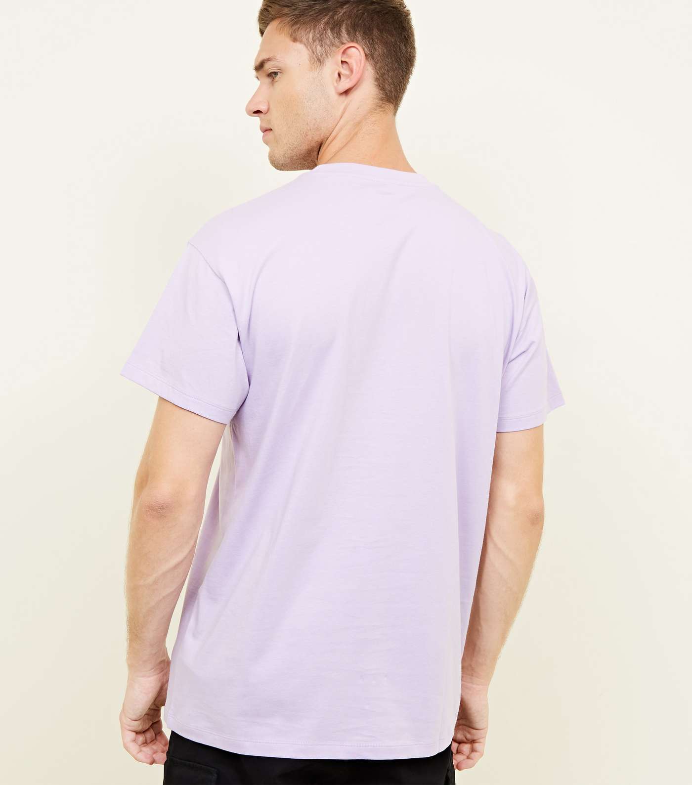 Lilac New York Sketch Print Oversized  T-Shirt Image 3