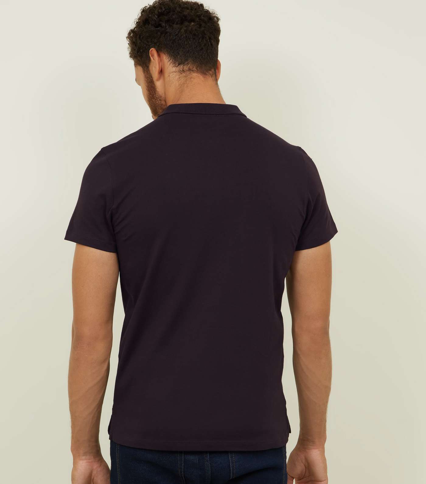 Dark Purple Polo Shirt Image 3