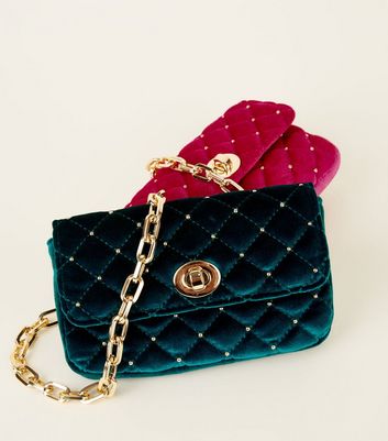 teal clutch bag new look