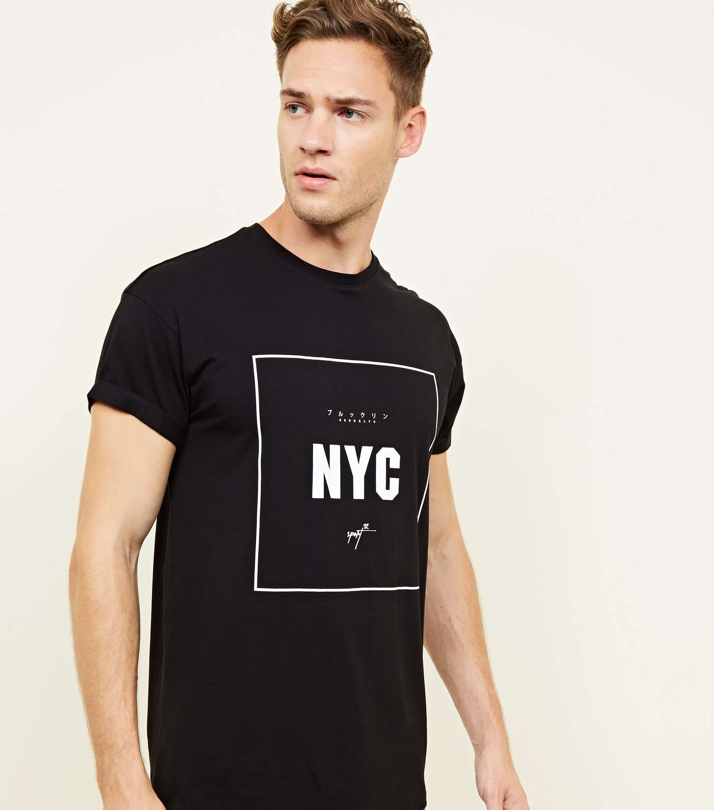 Black NYC Box Print T-Shirt