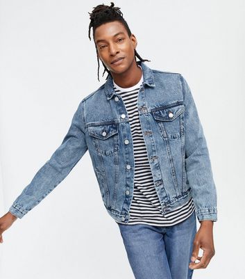 Bleached jean hot sale jacket mens