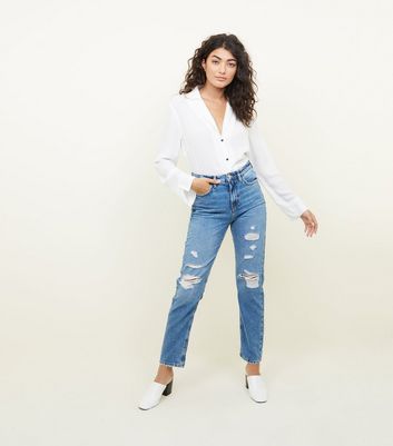 new look tori mom ripped jeans