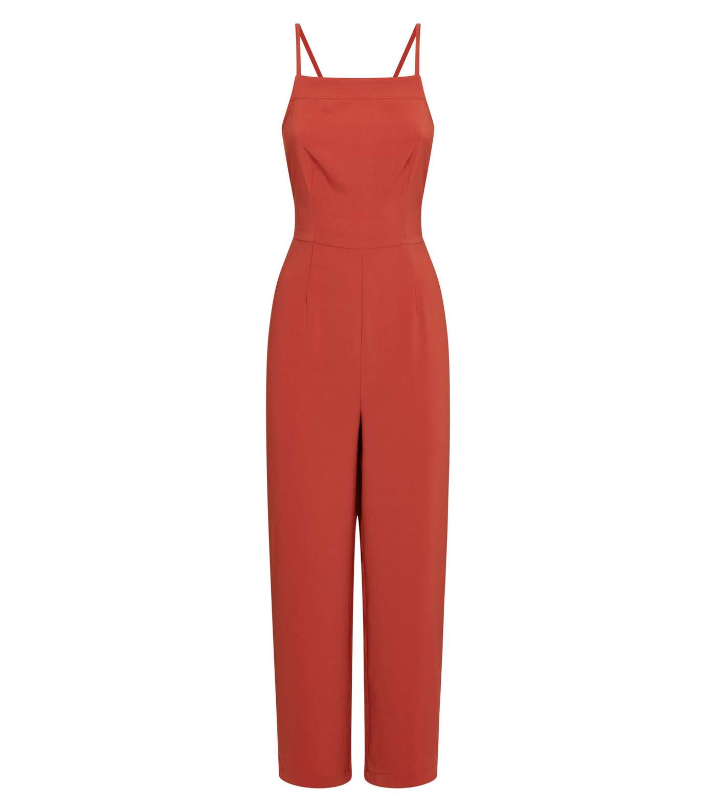 Rust Strappy Button Side Jumpsuit Image 3