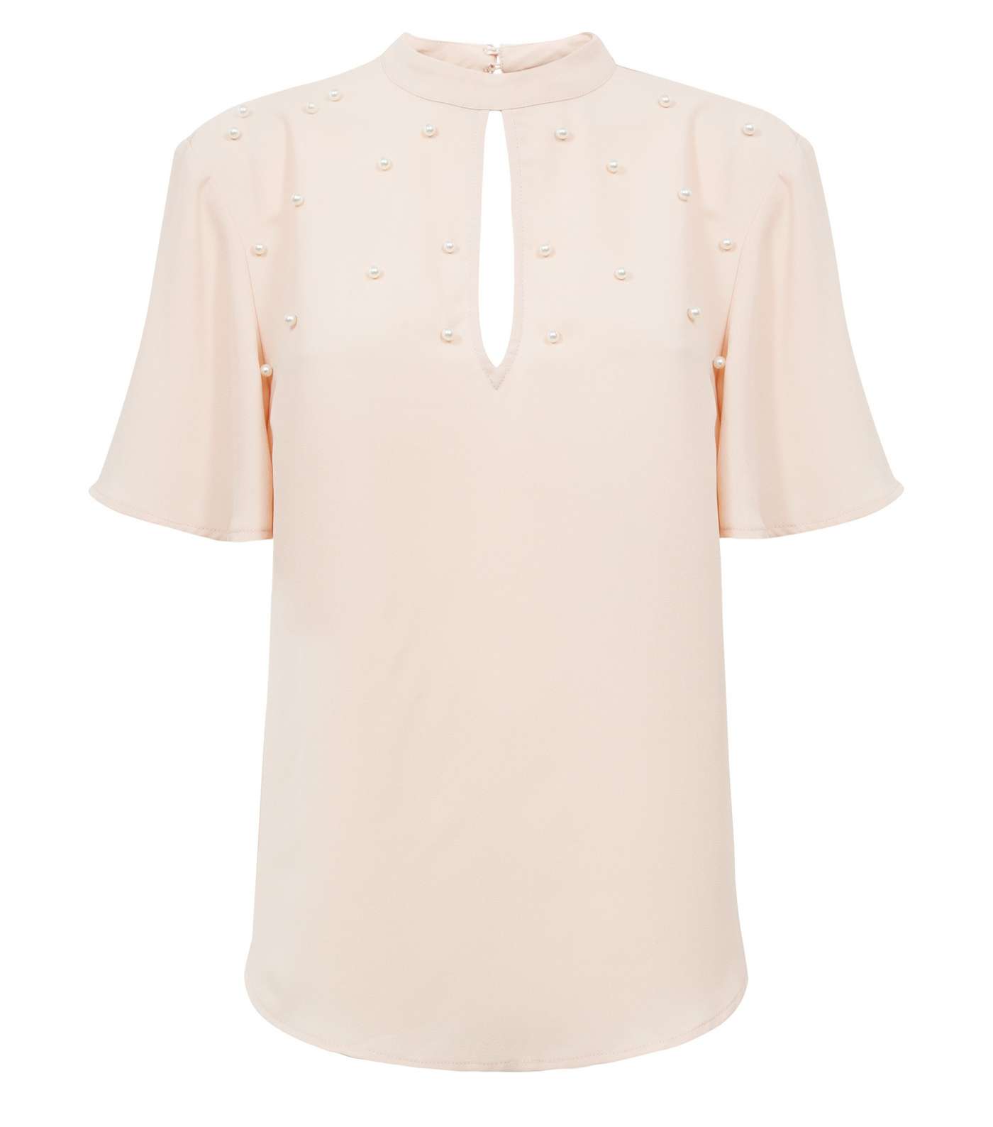 Pale Pink Faux Perl Studded Top Image 4