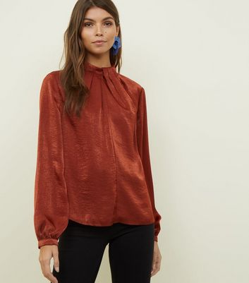 high neck blouse new look