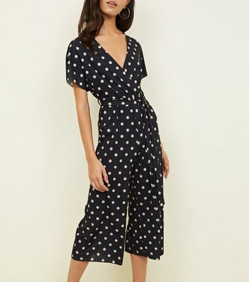 polka dot playsuit new look
