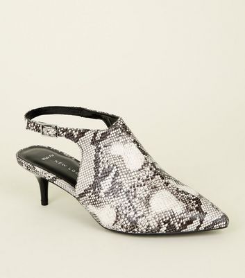 snake slingback heels