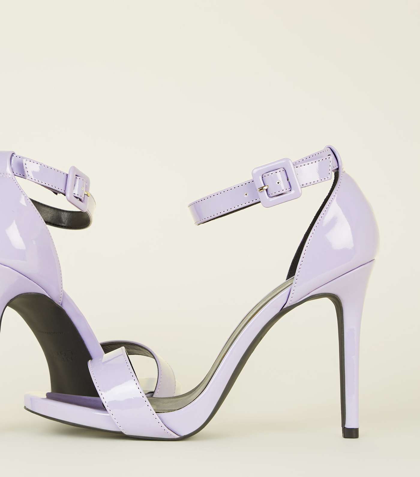 Wide Fit Lilac Patent Stiletto Heels Image 4