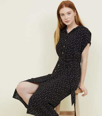 black star print dress