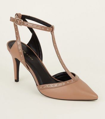 camel stiletto heels