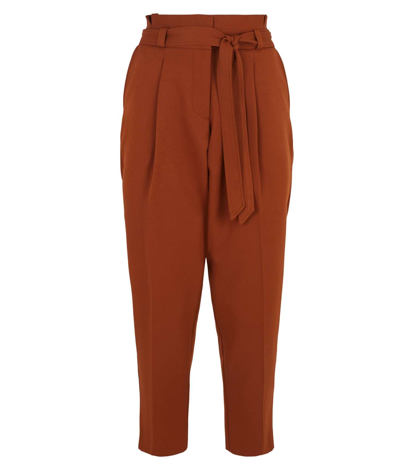 Rust Paperbag Waist Trousers Image 4