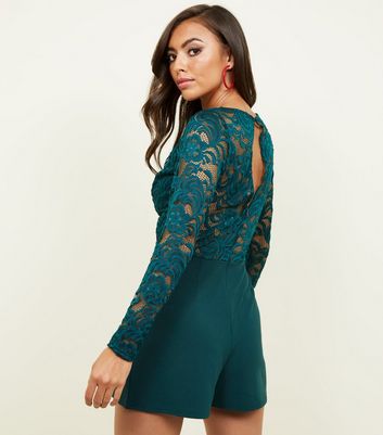 emerald green playsuit