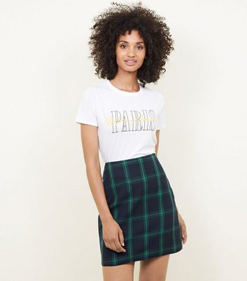 black and green skirt