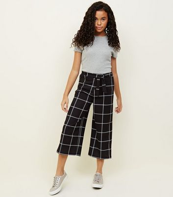 new look girls black trousers