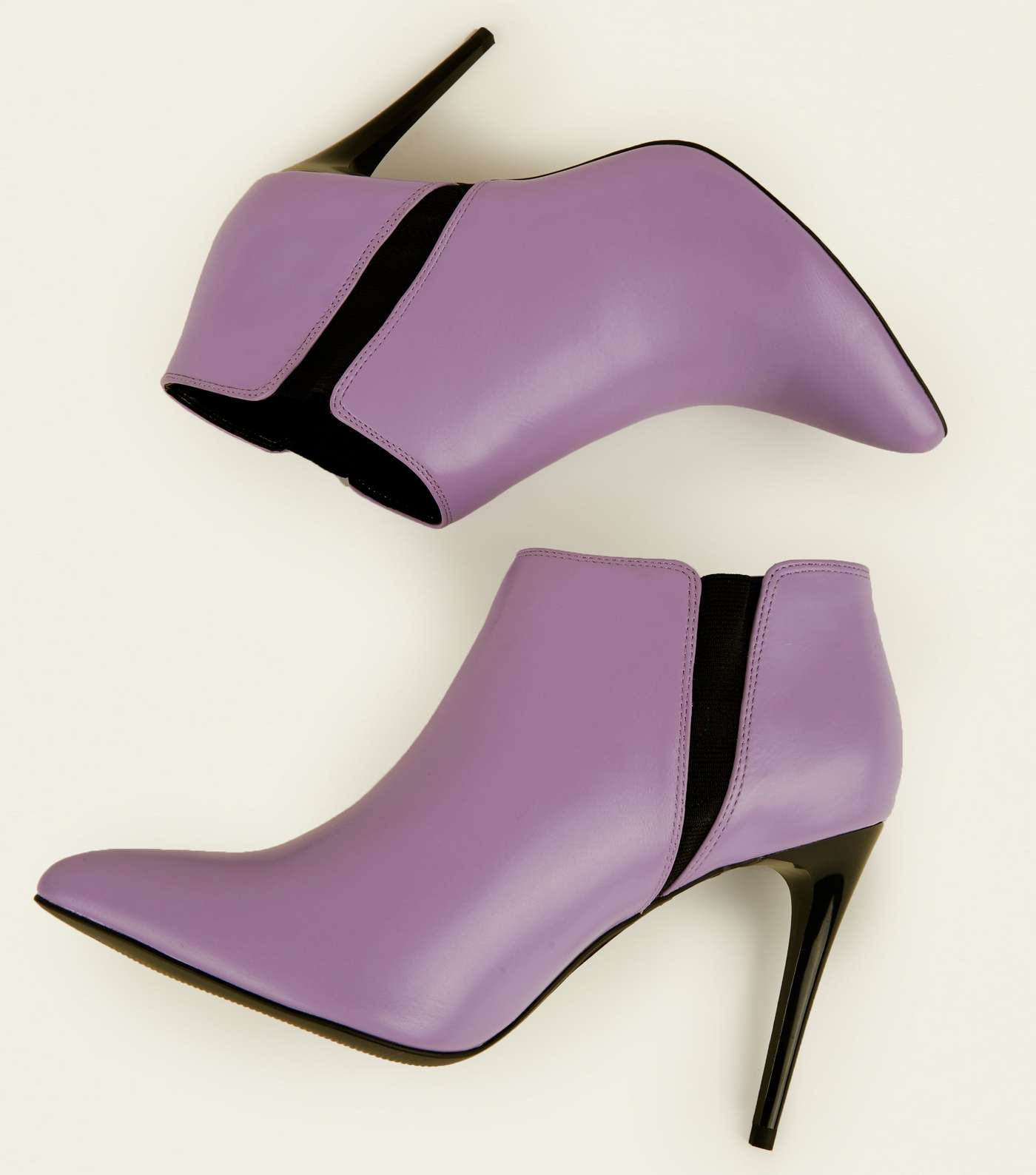 Lilac Stiletto Heel Chelsea Shoe Boots Image 4