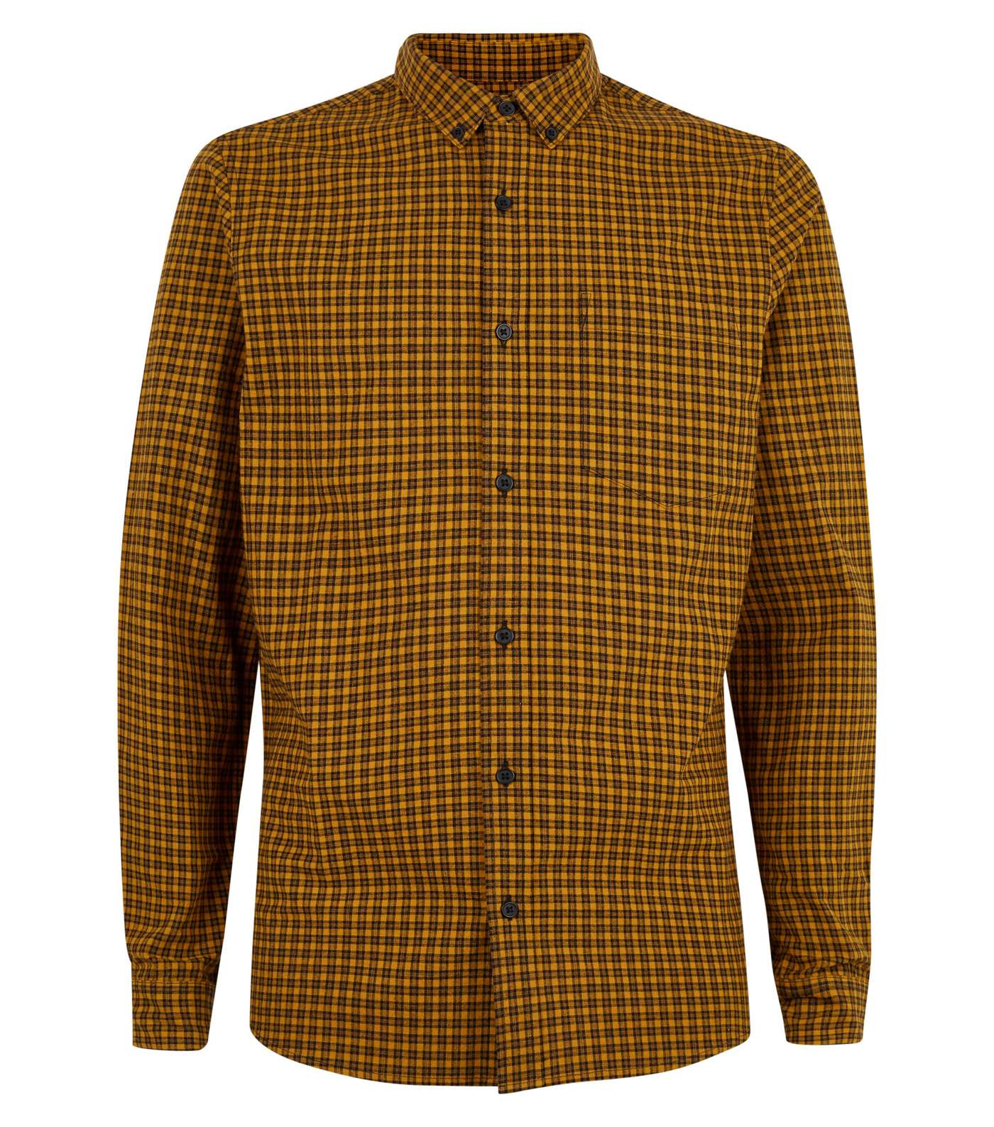 Yellow Check Long Sleeve Cotton Shirt Image 4